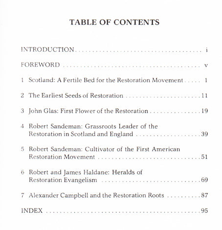 Table of Contents