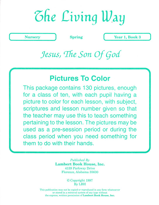 Nursery 1:3 PTC - Jesus - Son of God