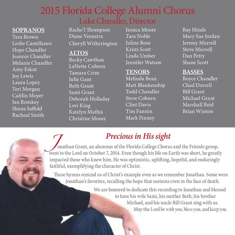 FC Alumni Chorus - Precious in His Sight - 2015 CD