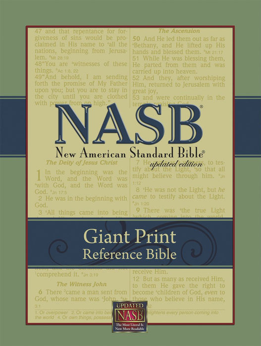 NASB 1995 Giant Print Updated Reference Bible Burgundy Genuine Indexed