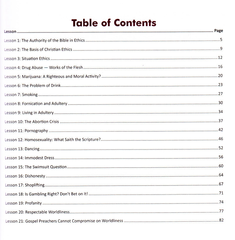 Table of Contents