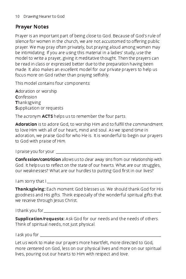 Drawing Nearer to God