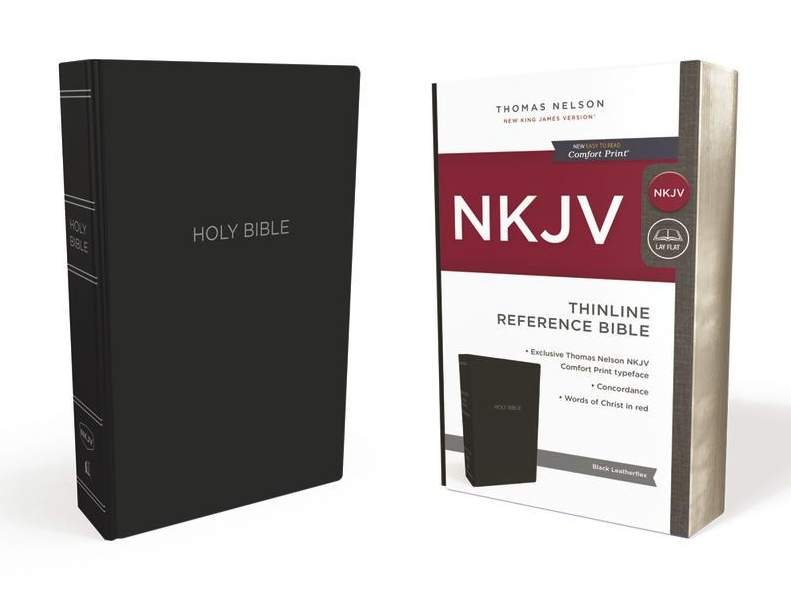 NKJV Thinline Reference Bible Black Leatherflex