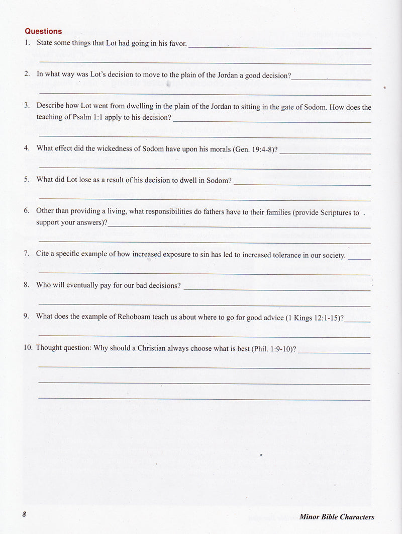 Minor Bible Characters 8