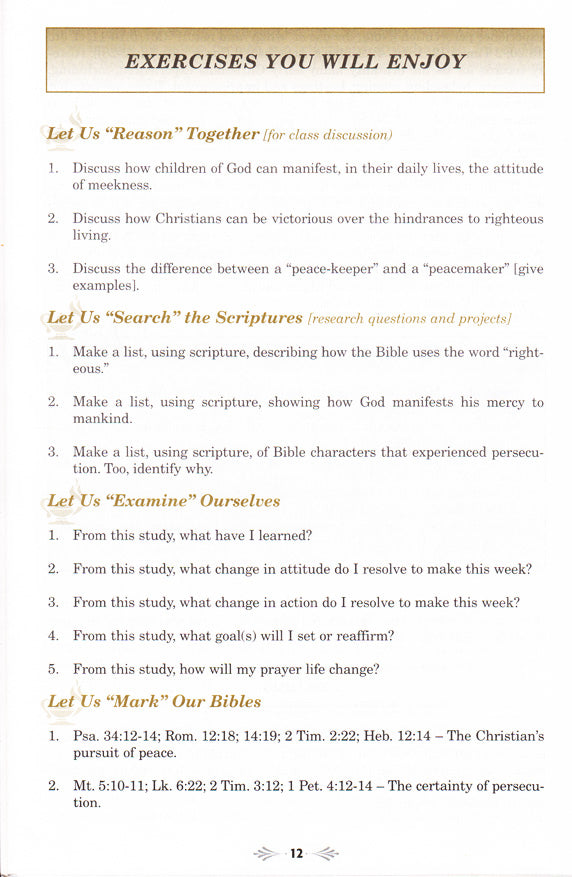 Attitudes Lesson 1-12