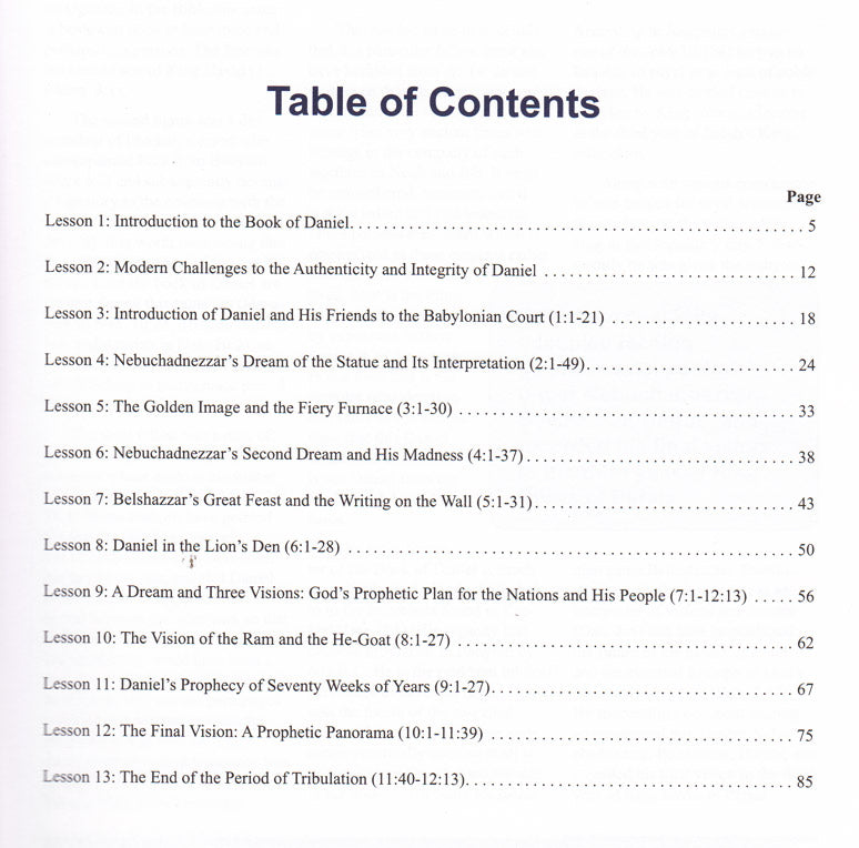 Table of Contents