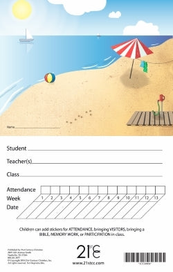 Summer Scene Attendance Card