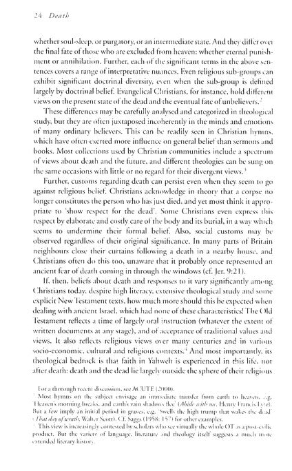 Shades of Sheol: Death and Afterlife in the Old Testament