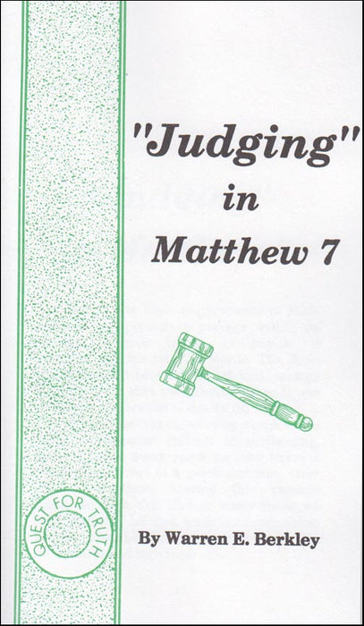 "Judging" in Matthew 7