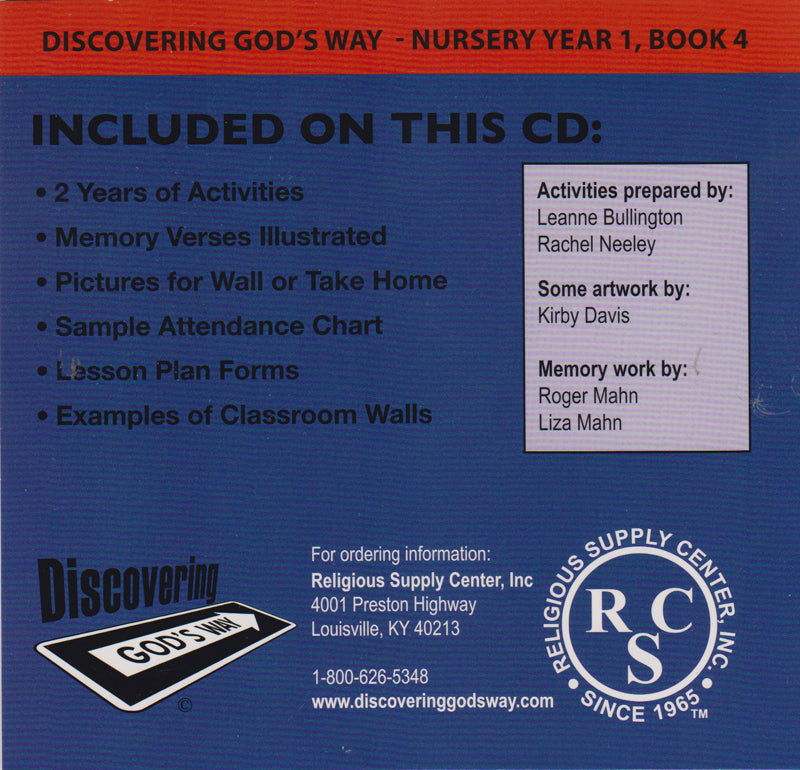 Teacher Resource CD back