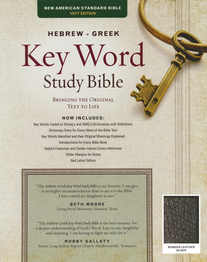 NASB 77 Hebrew-Greek Key Word Study Bible - Black Bonded Leather