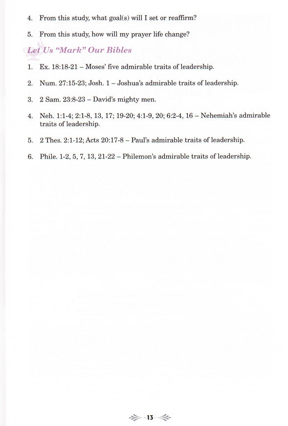 Leadership Lesson 1-13