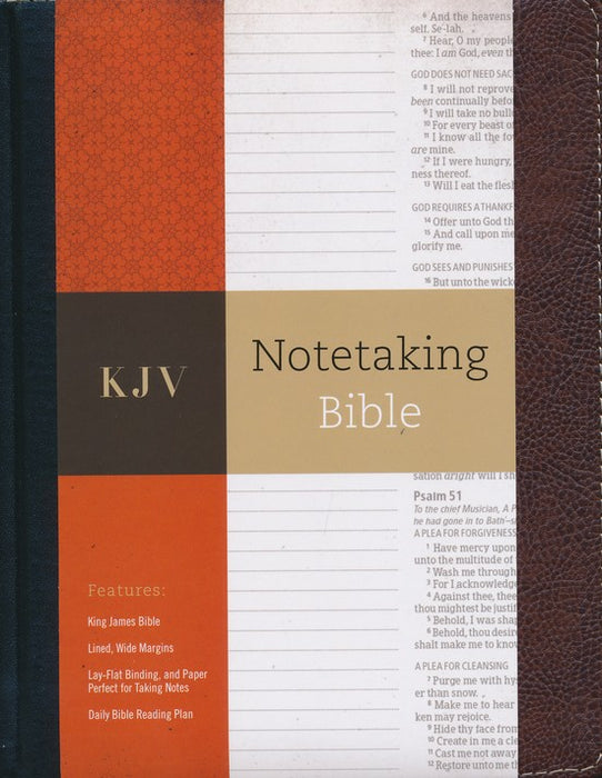 KJV Notetaking Bible Black/Brown Bonded Leather