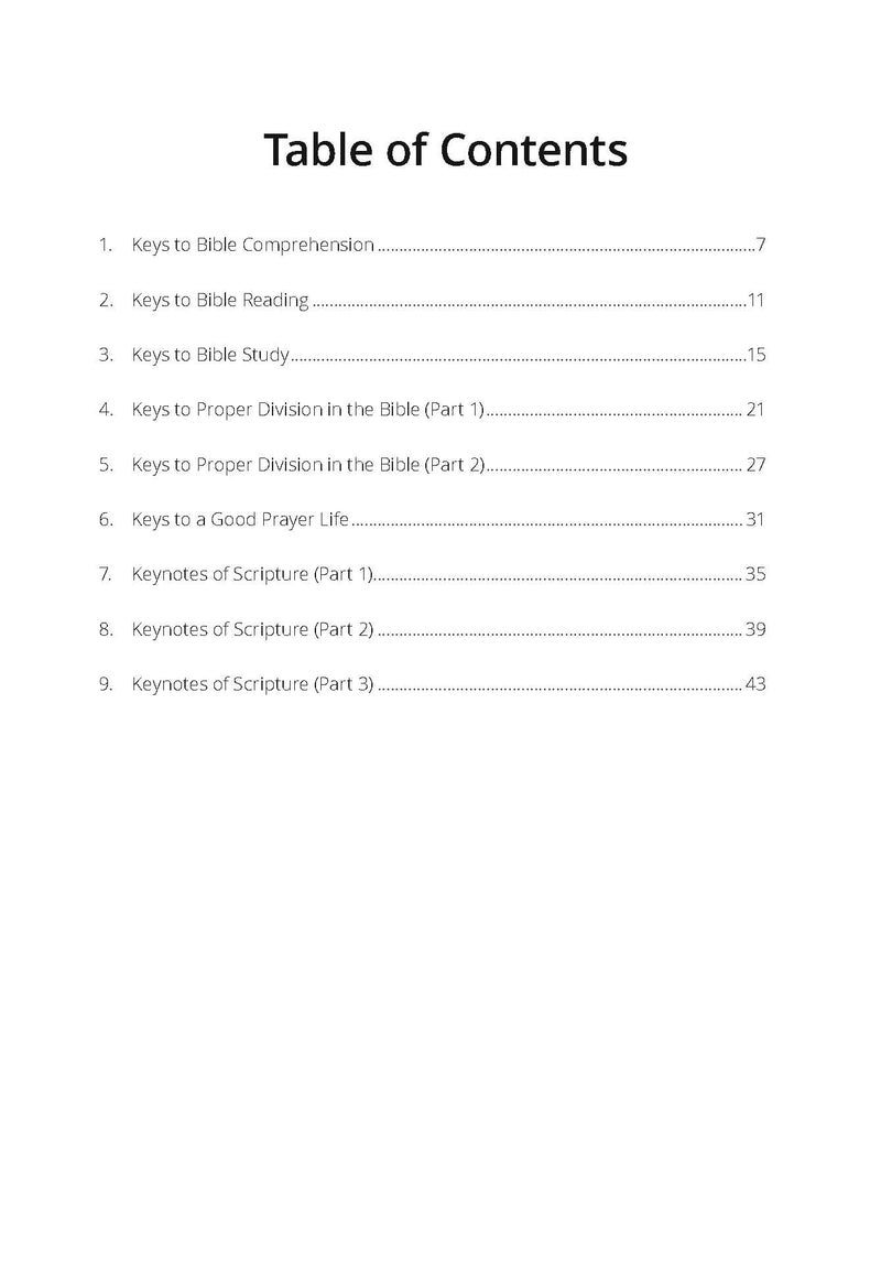 Key Understanding Bible Keys to Understanding the Bible — One Stone Biblical Resources