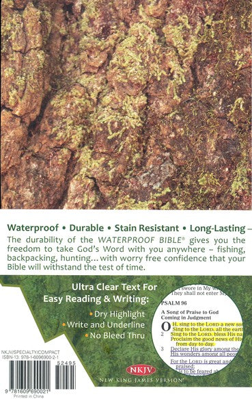 NKJV Waterproof New Testament, Psalms & Proverbs (top, due 01/2026)
