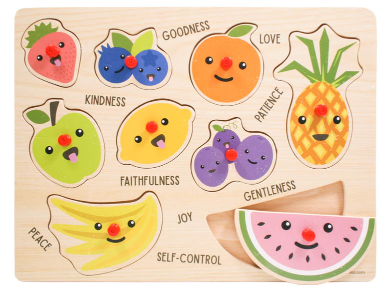 Fruit of the Spirit Peg Wooden Puzzle