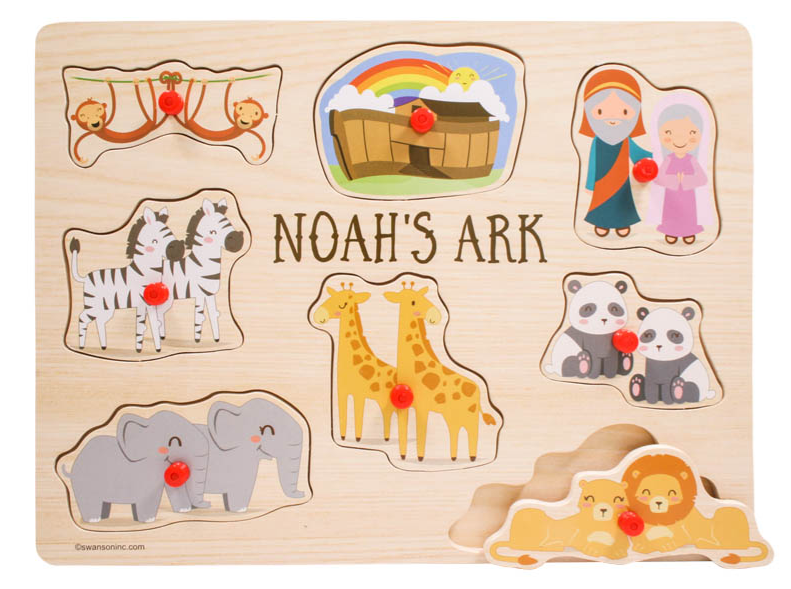Noah's Ark Peg Wooden Puzzle