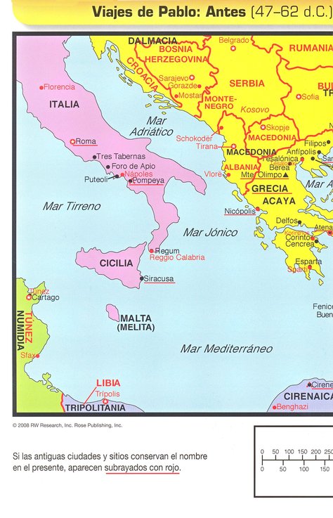 Mapas Biblicos Antes Y Ahora Folleto (Then & Now Bible Maps Pamphlet)