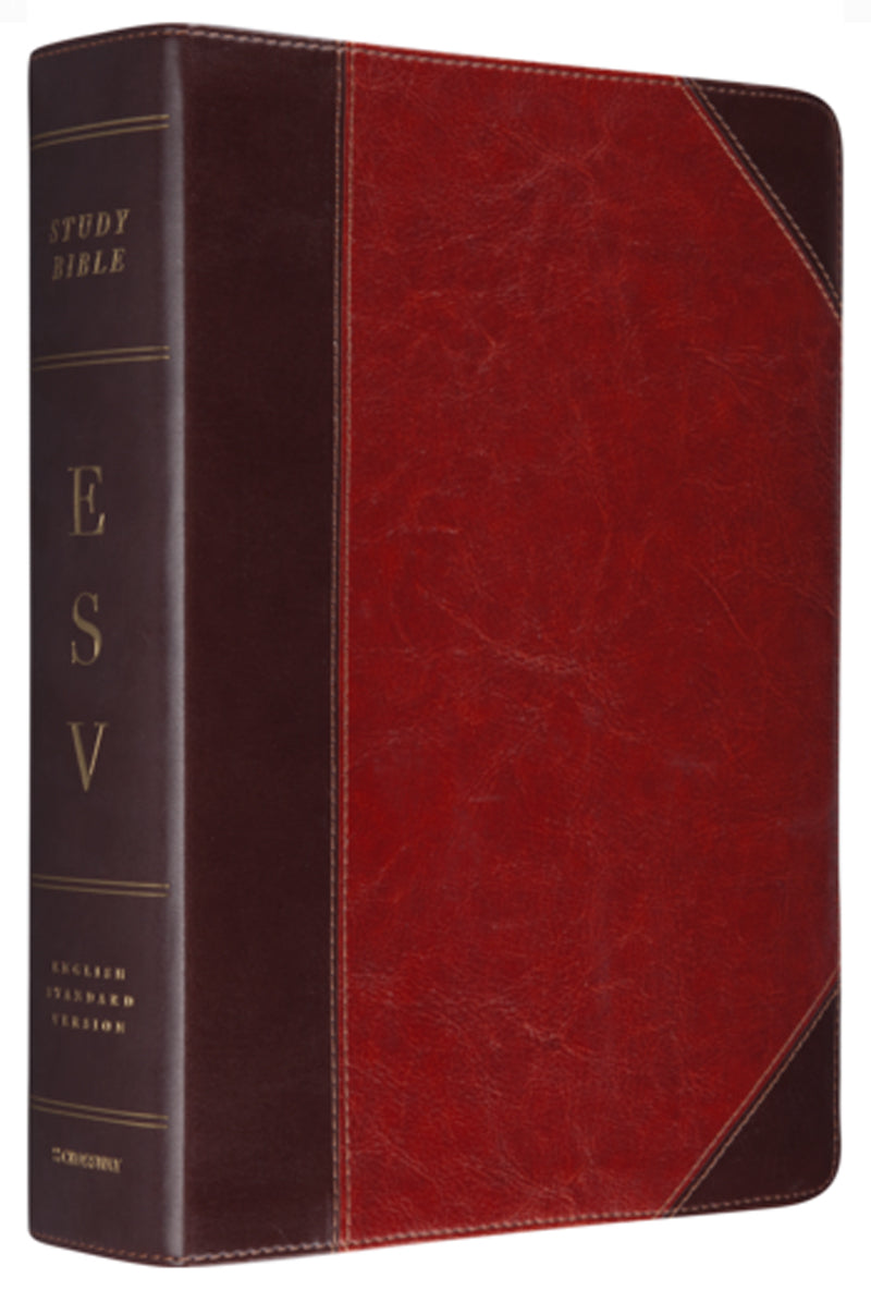 ESV Study Bible - Brown/Cordovan TruTone, Indexed