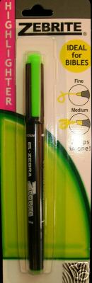 Zebrite Double Ended Highlighter - Green