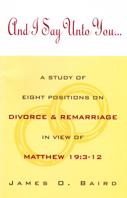 And I Say Unto You . . .