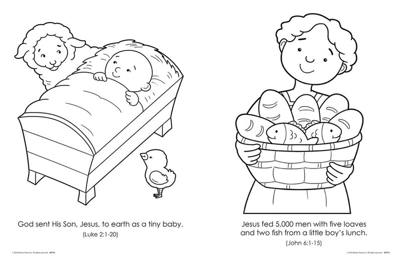 Bible Stories Kid's Love Coloring Book Ages 2-4