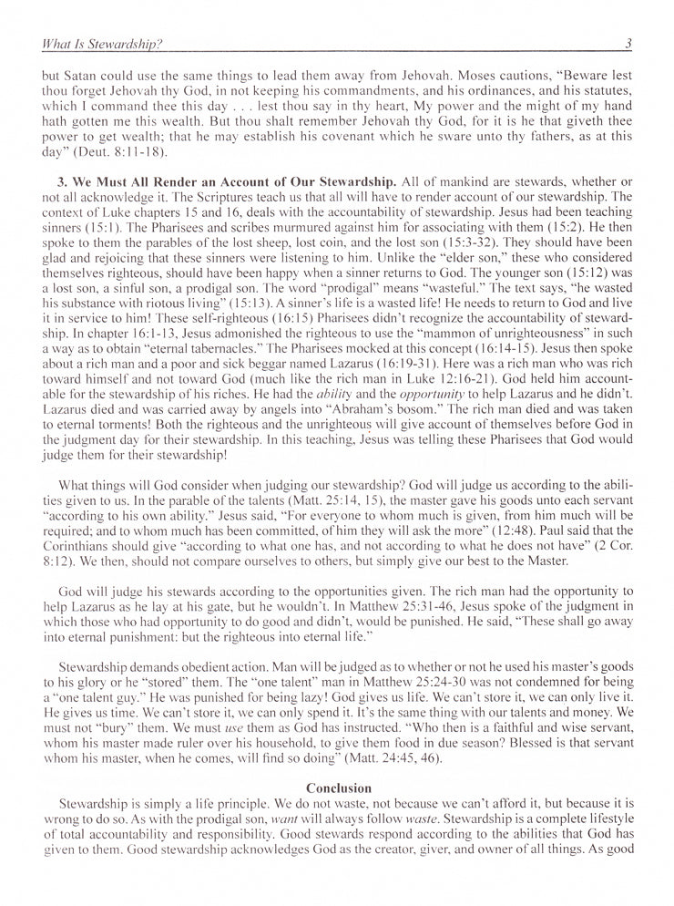 Give Account of Your Stewardship 3