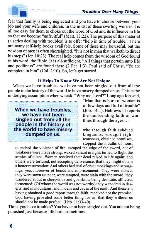 Troubled Over Many Things