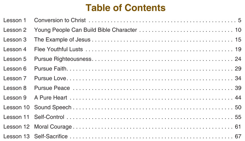 Table of Contents