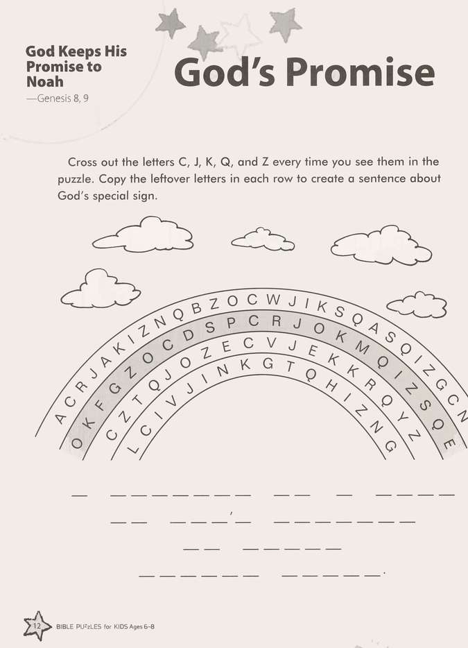 Bible Puzzles for Kids - Ages 6-8