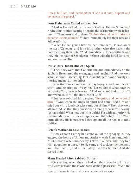 NKJV Journal the Word Bible Large Print Black Hardback