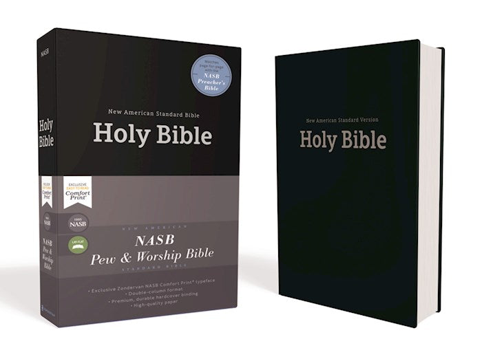 NASB Pew Bible Comfort Print, Black