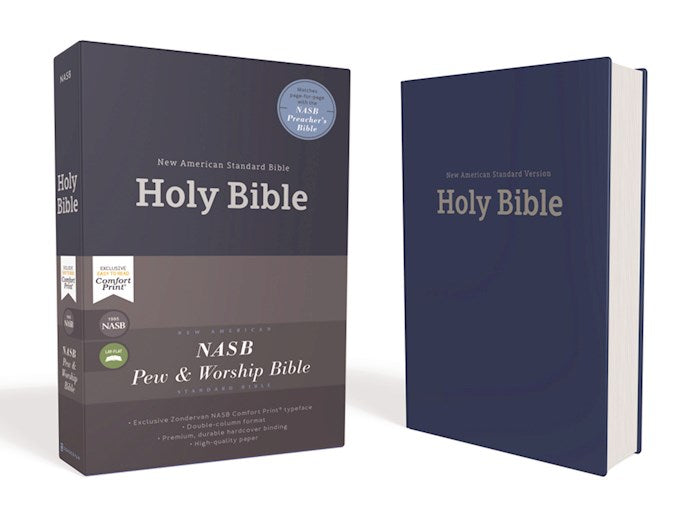 NASB Pew Bible Comfort Print, Blue
