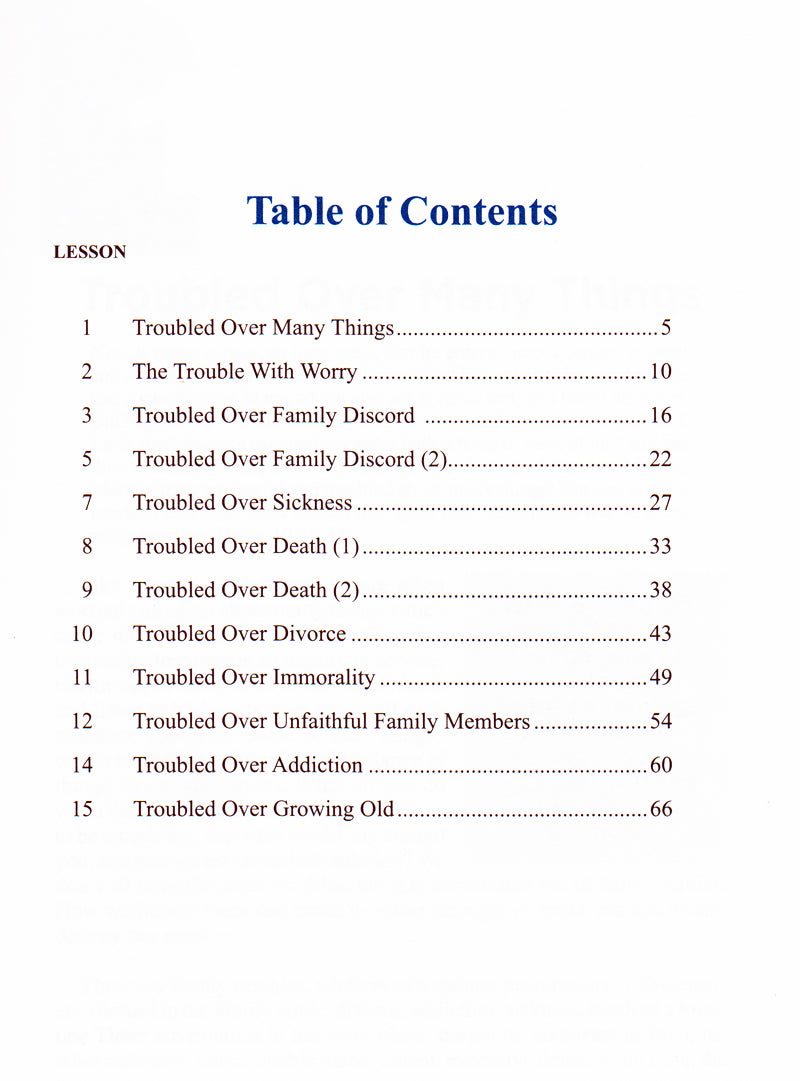 Table of Contents