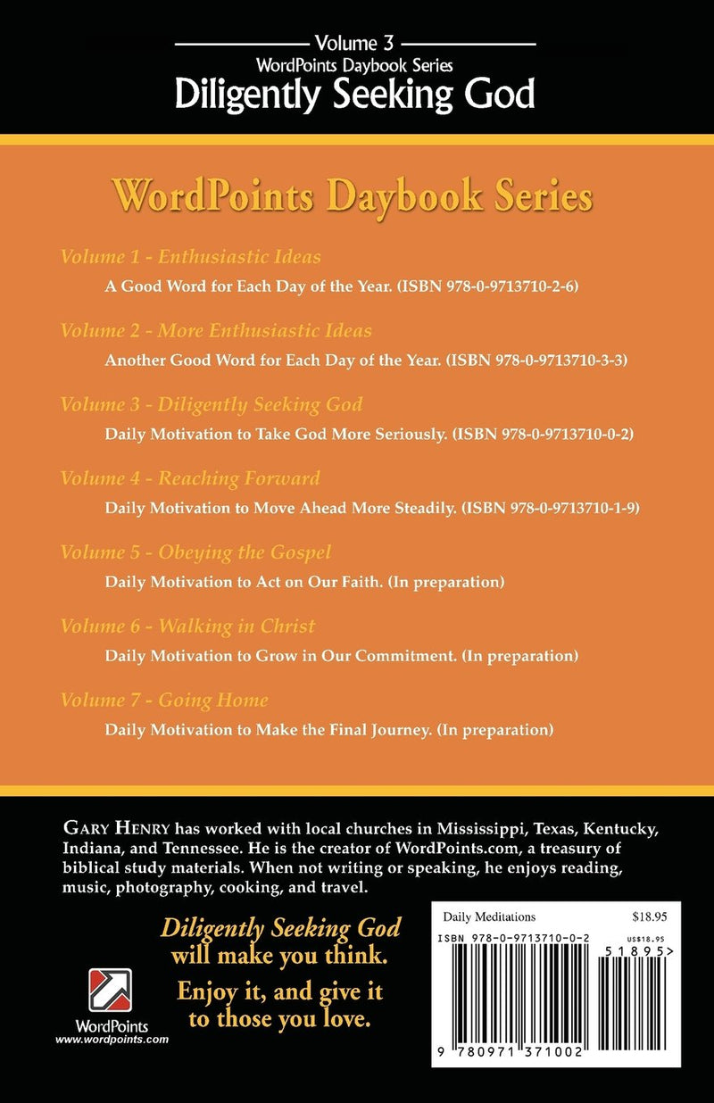 Diligently Seeking God: WordPoints Daybook Series, Volume 3