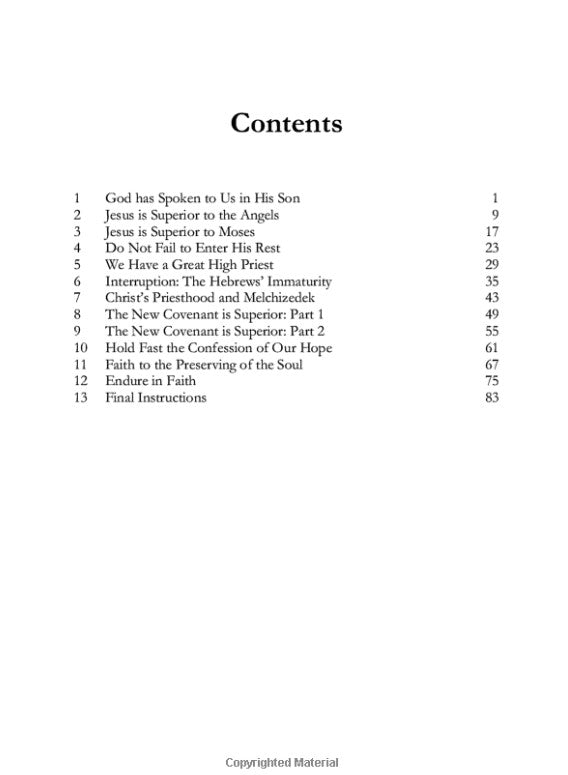 Fixing Our Eyes on Jesus: A Study of the Book of Hebrews