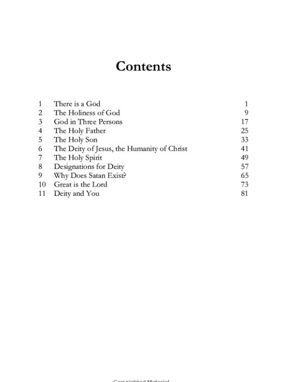 Holy, Holy, Holy: A Study of Deity