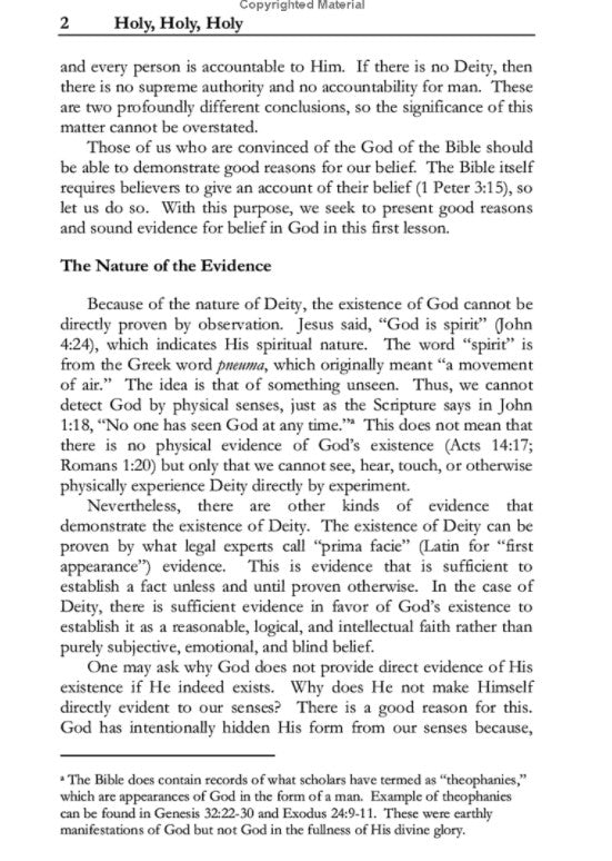 Holy, Holy, Holy: A Study of Deity