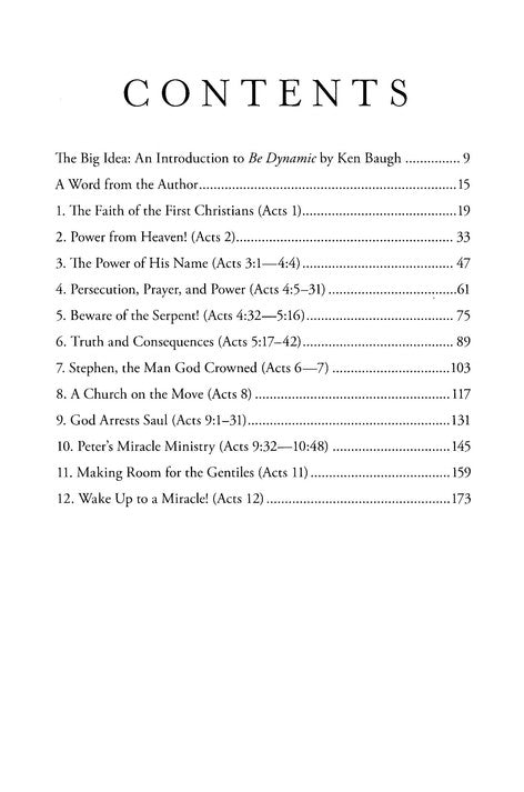 Be Dynamic: Acts 1-12