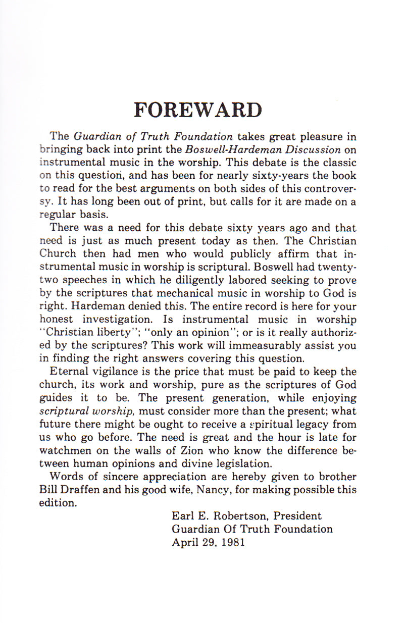 Boswell-Hardeman Forward