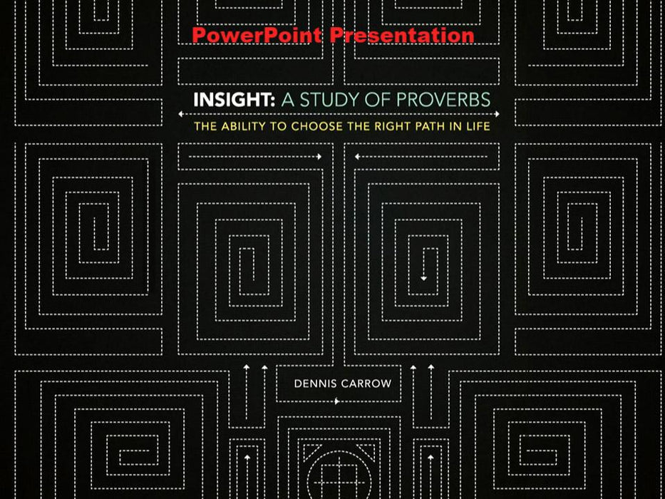 Insight: A Study of Proverbs - Downloadable PowerPoint Presentation