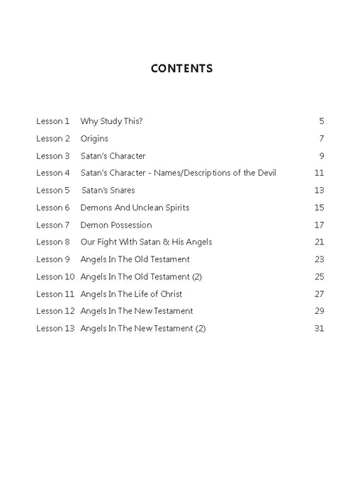 The Devil, Demons, and Angels - Downloadable Answer Key PDF