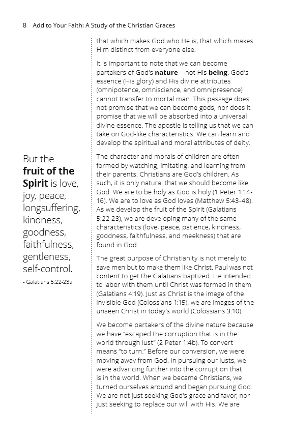 Add To Your Faith: A Study of the Christian Graces