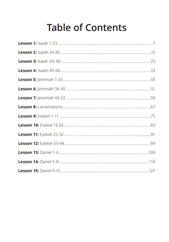A Study of the Major Prophets