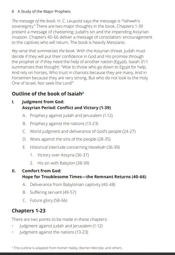A Study of the Major Prophets