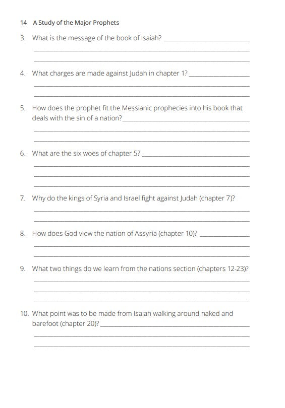 A Study of the Major Prophets