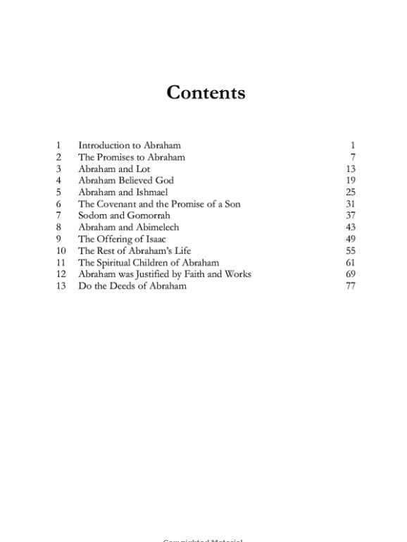 Abraham, Our Father in the Faith: Genesis 12-25