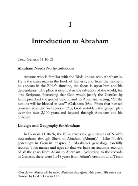 Abraham, Our Father in the Faith: Genesis 12-25