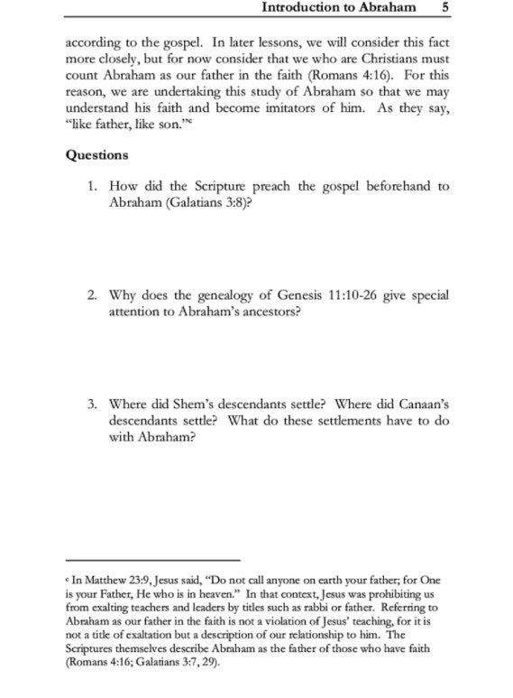 Abraham, Our Father in the Faith: Genesis 12-25