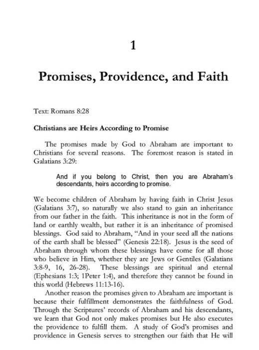 From Promises to Providence: (Genesis 25-50)